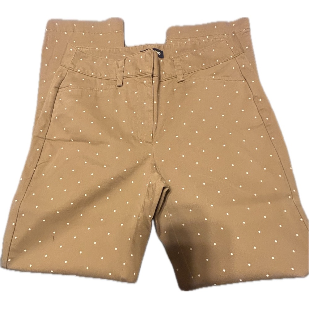 Lands End Sand Polka Dot Slacks